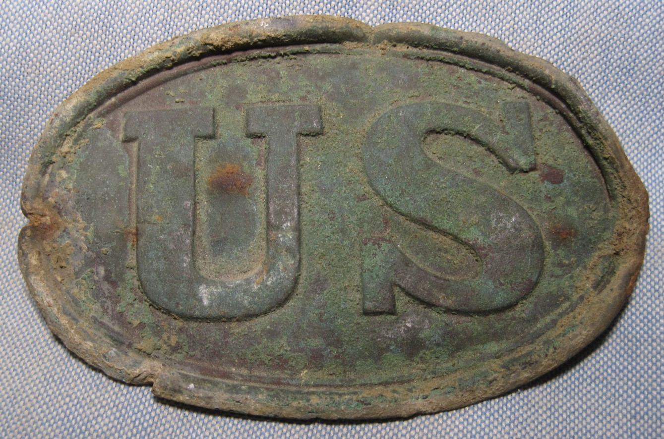 Dug Civil War Cartridge Box Plate from Shiloh