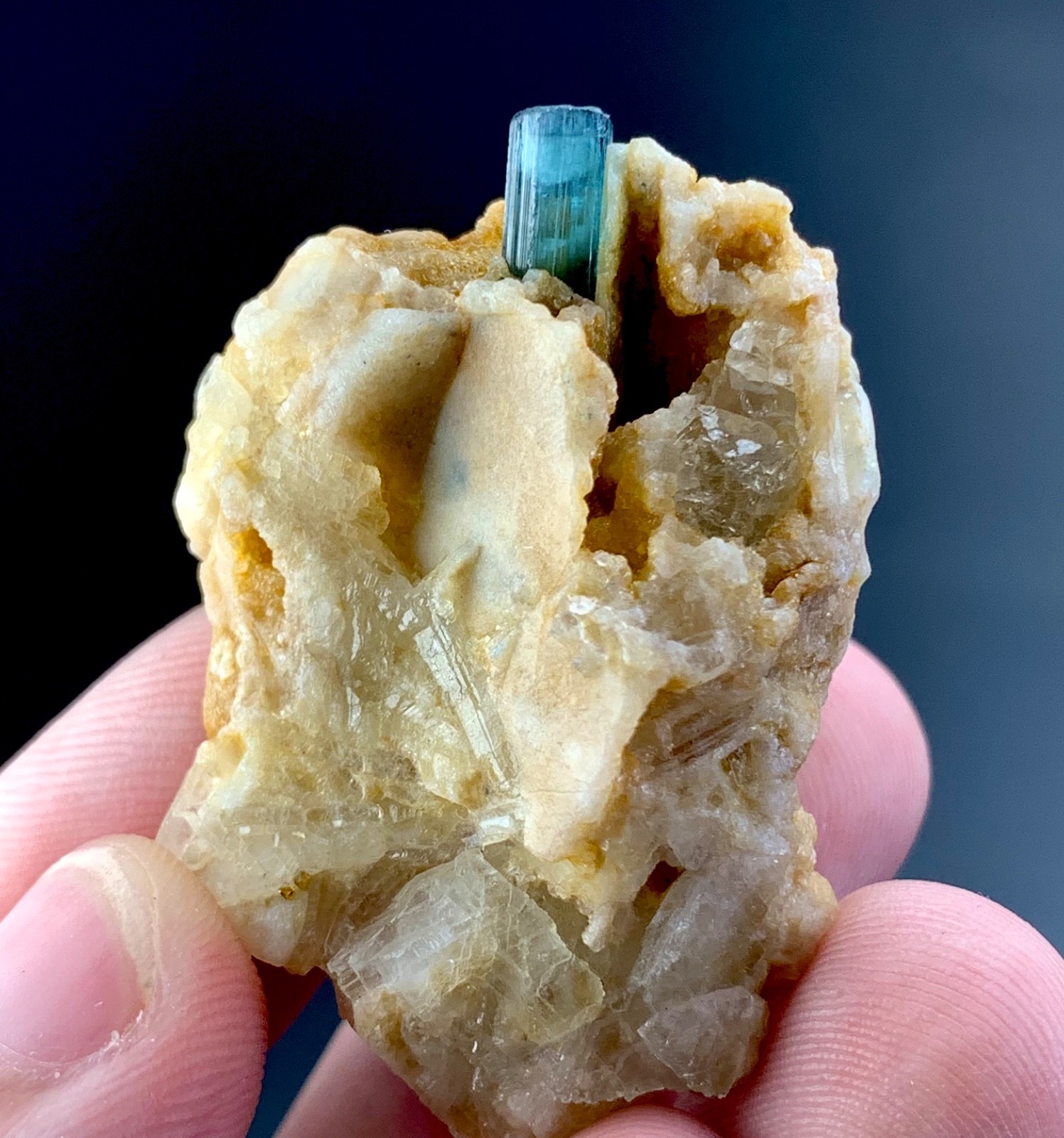 101 Carat Blue Tourmaline Crystal Specimen From Afghanistan 