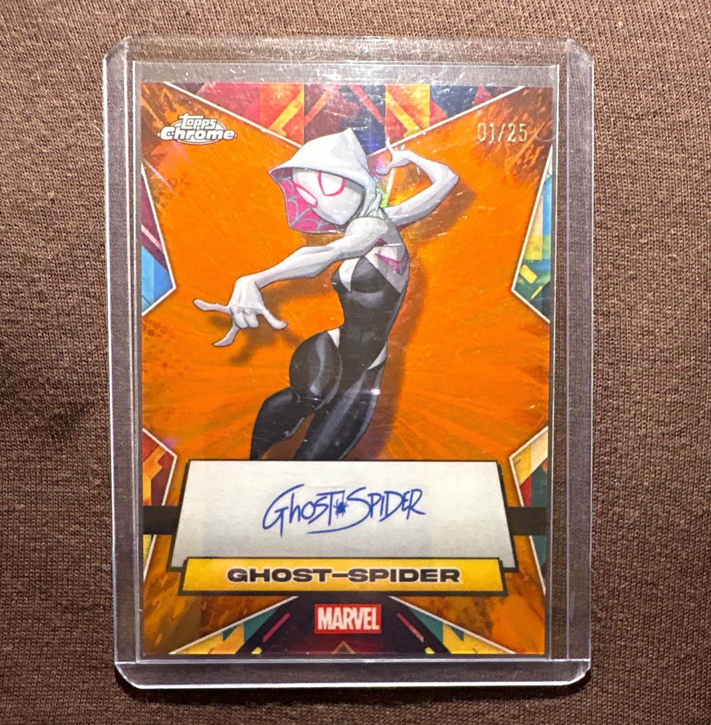 Topps 2025 Marvel Chrome Ghost-Spider Facsimile Autograph FA-GS Serial #1/25