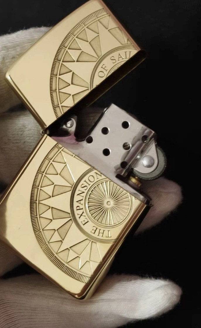 Zippo The Expansion of Sail Gold Silver Compass Design Lighter New With Box