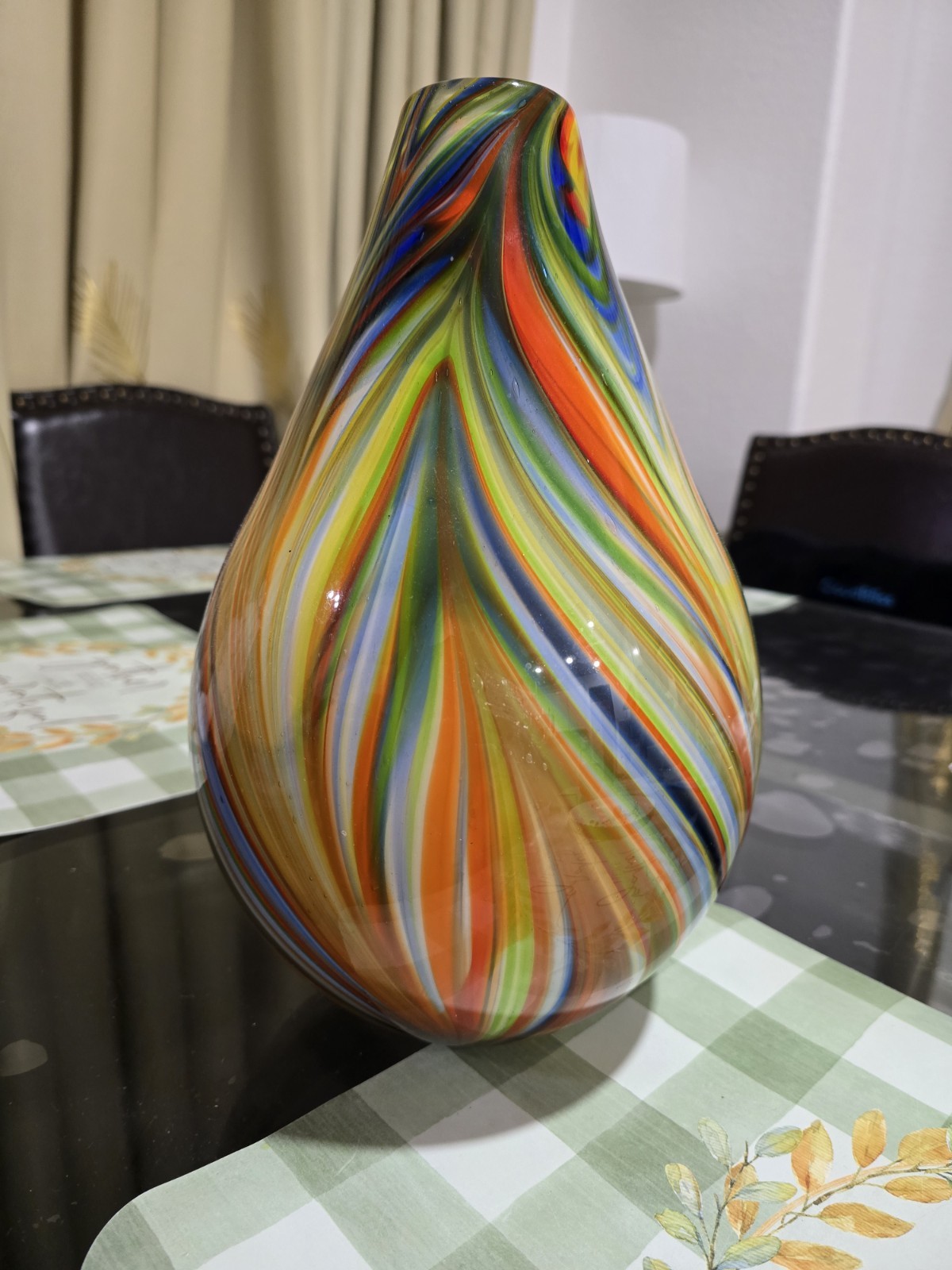 VINTAGE LATE 1960'S EARLY 1970'S ITALIAN MURANO LARGE CASED GLASS VASE