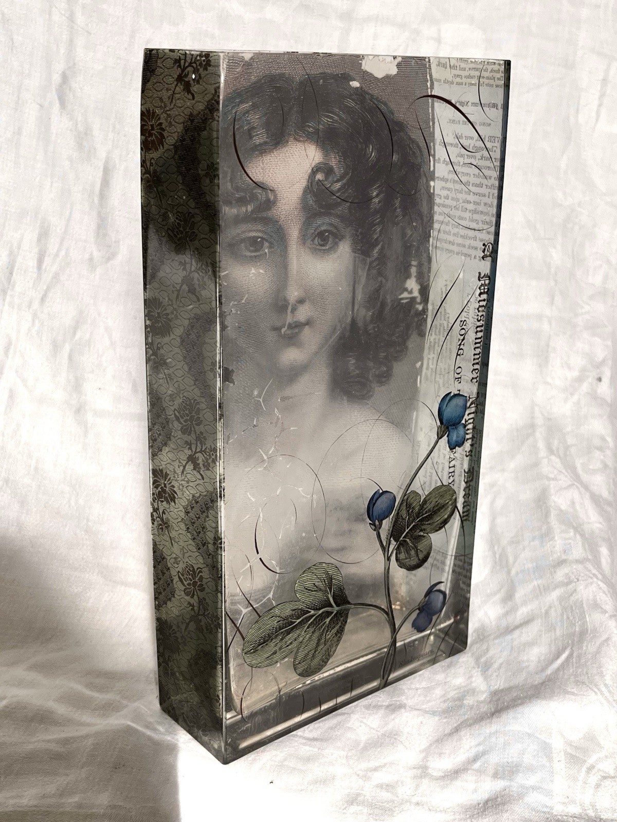 Rare Vintage Fringe Studio Midsummer Night Dream Vase Victorian Dark Academia 12