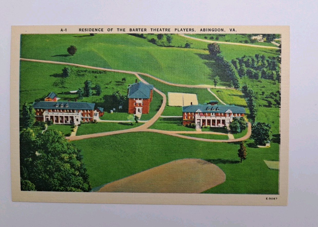 ABINGDON VA Linen Postcard 