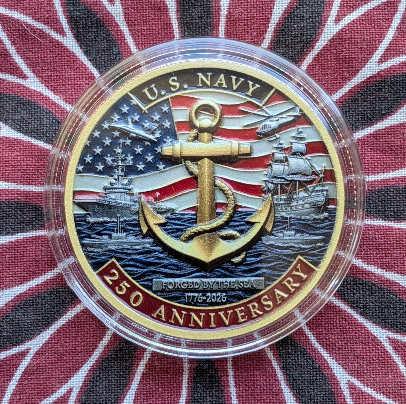 250th Anniversary US Navy Challenge Commemorative Coin Medal .999 Copper