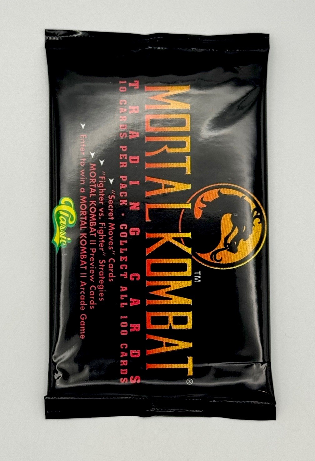 1994 Classic MORTAL KOMBAT One Factory Sealed Trading Card Pack - 10 Cards