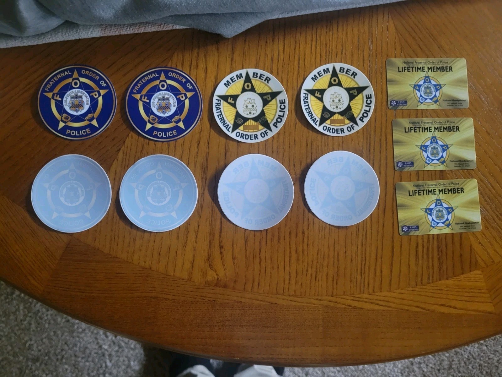 F.O.P. Member SUPPORTER Lot - UV Decals Inside And Outside With Cards