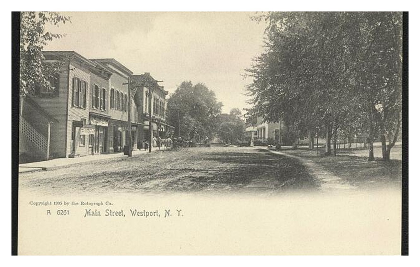 Westport New York Main Street Standard Postcard