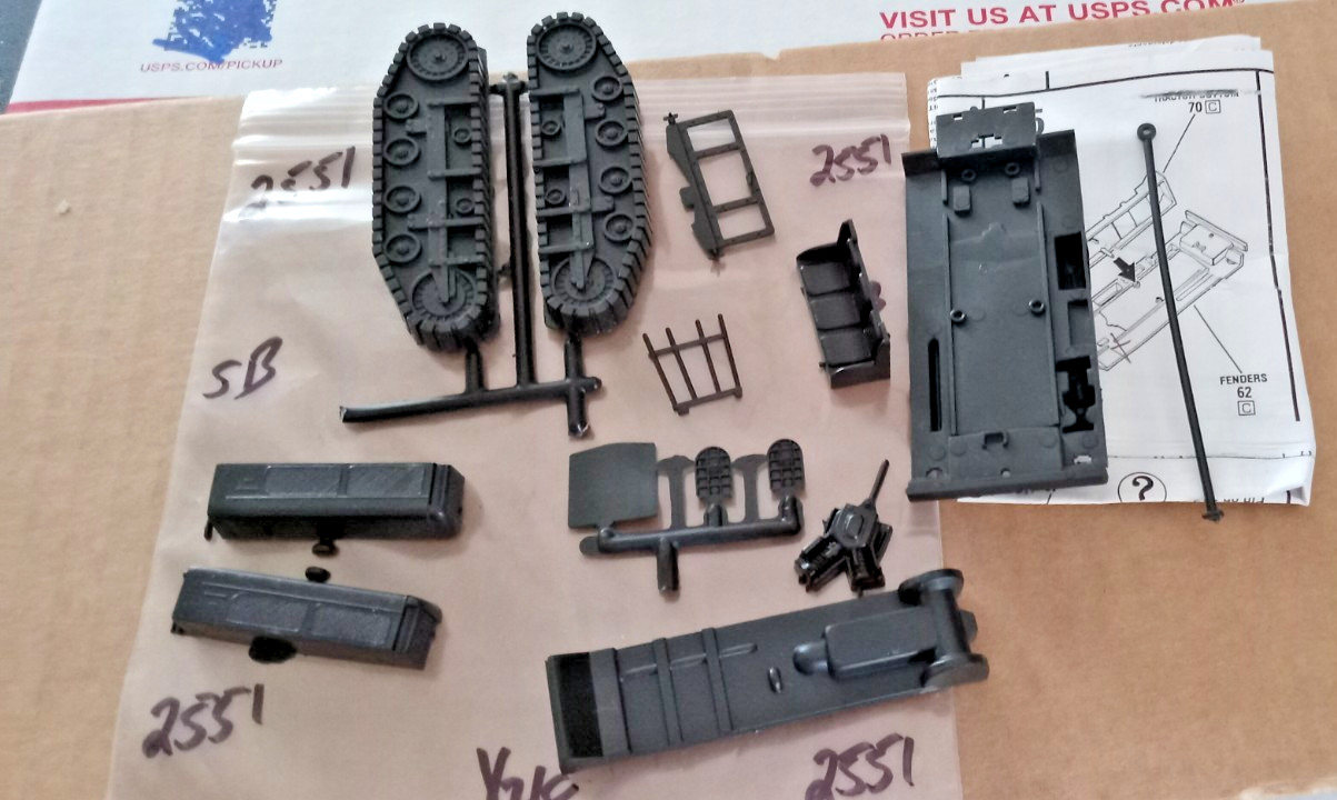 Revell/Monogram TOW TRACTOR  1/48 SCALE (SOLD AS PARTS ONLY) PACKAGE #2551