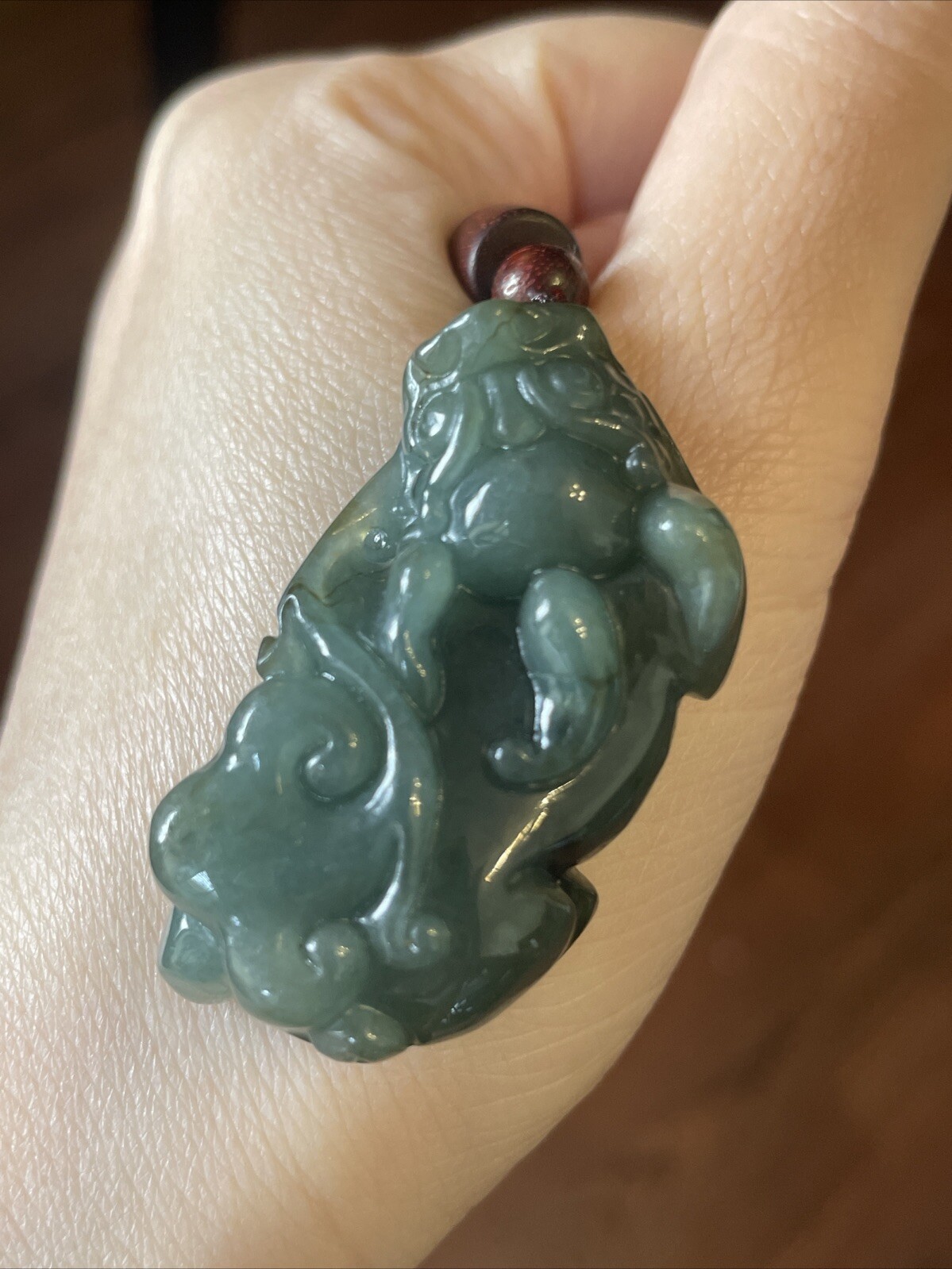 純天然翡翠A貨 老坑冰油精雕貔貅 Genuine Grade A Burma Jade Jadeite