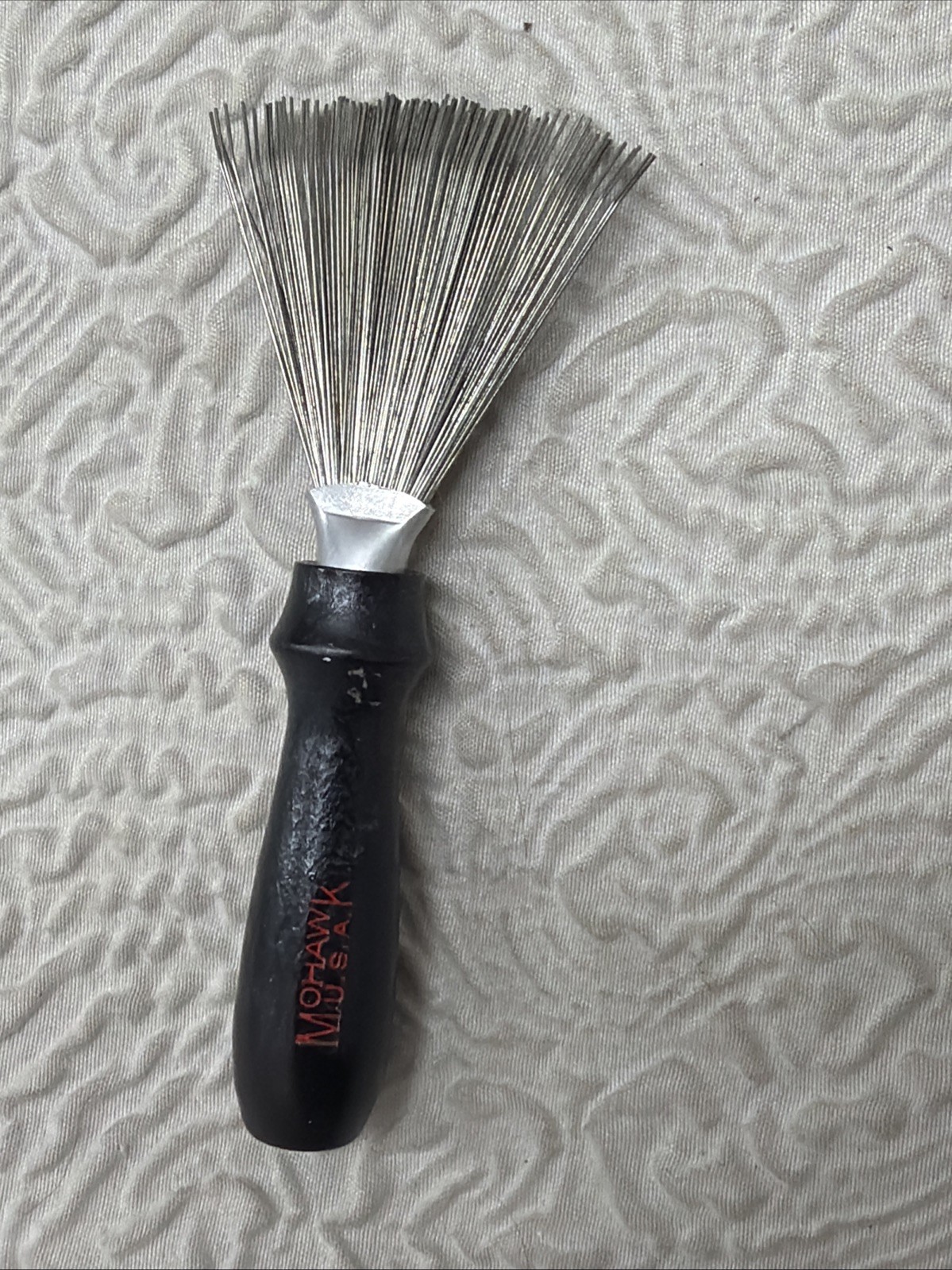 Vintage Mohawk USA Stubby Hair Brush Brush Cleaner Barber Grooming Rake