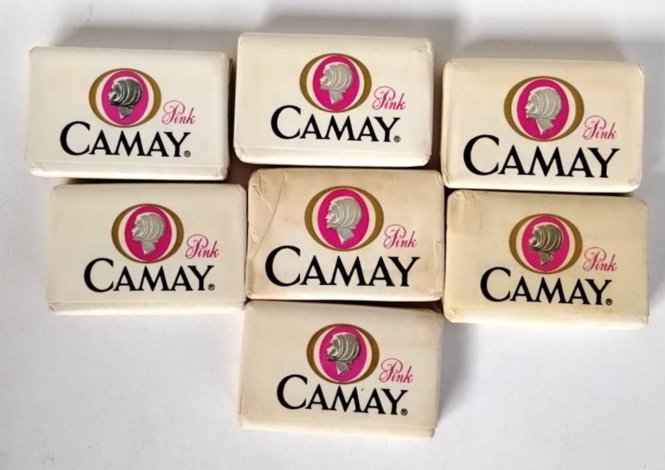 Lot Of 7 Vintage Camay Pink Travel Soap