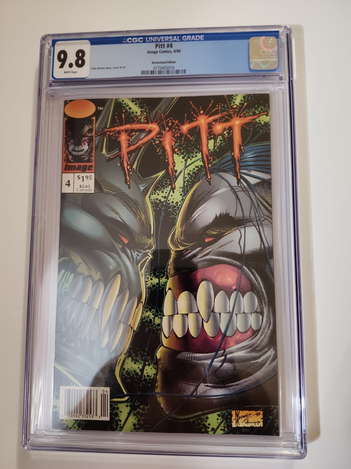 Pitt #4 Rare NEWSSTAND CGC 9.8 WP Image Dale Keown