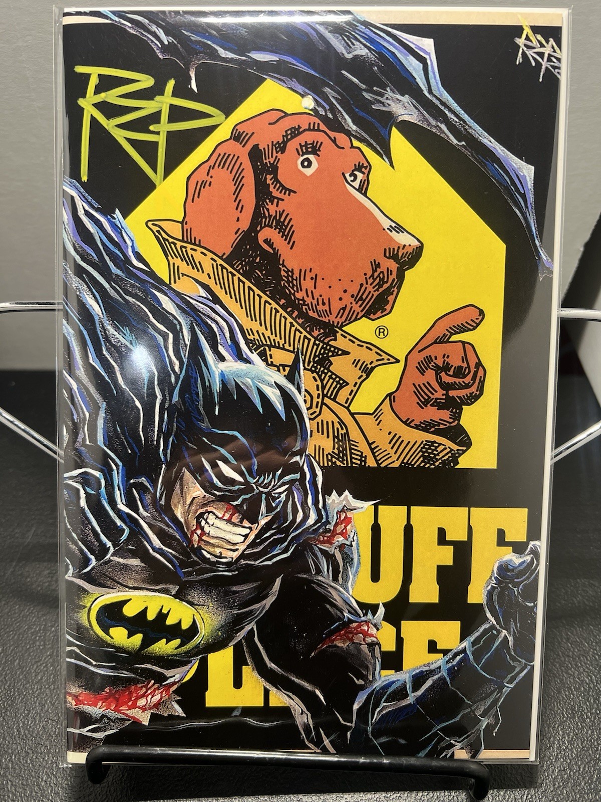 RZP Autobiography Batman McGruff The Crime Dog Cover A1 Signed 8/25 By RZP
