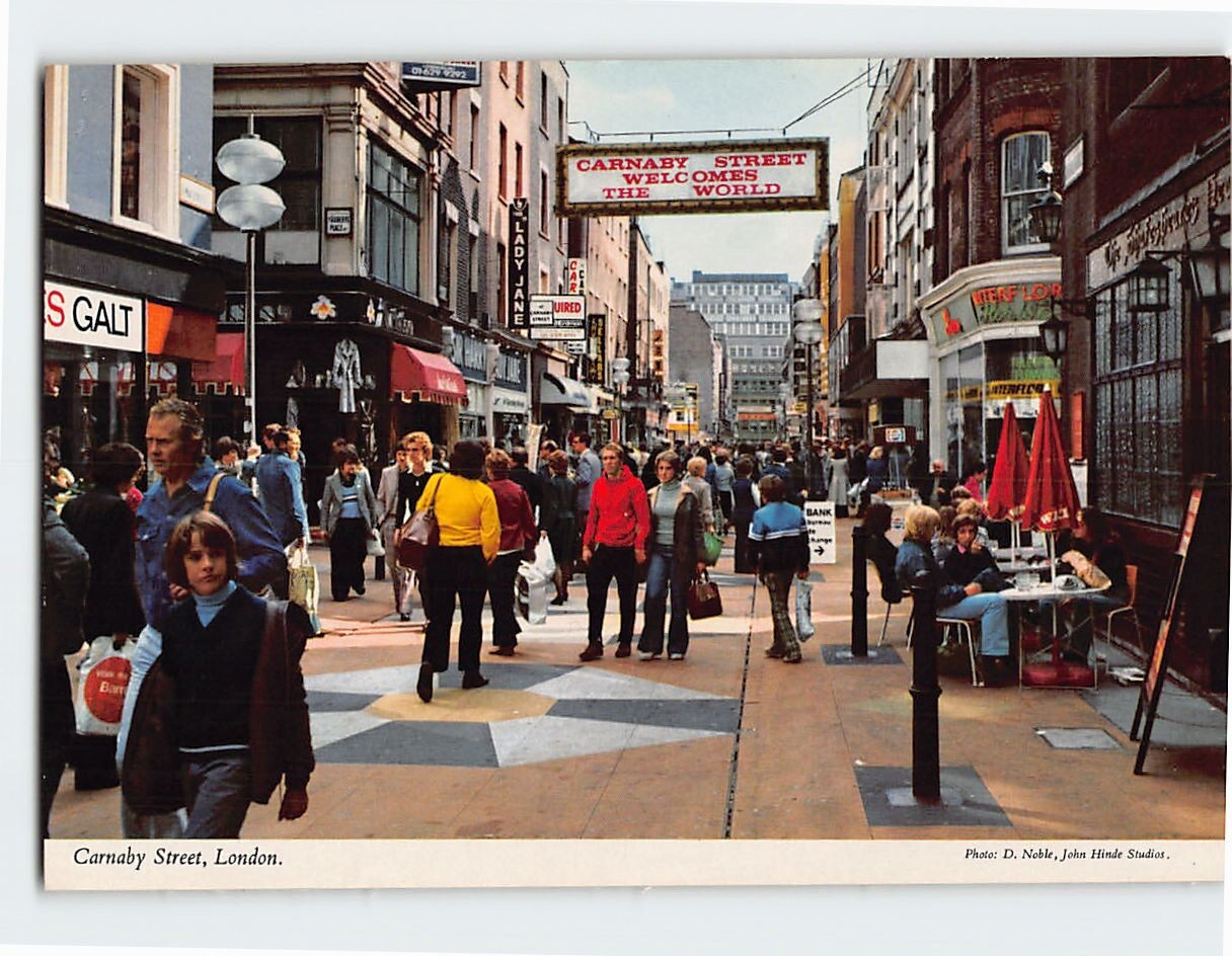 Postcard Scene in Carnaby Street London England