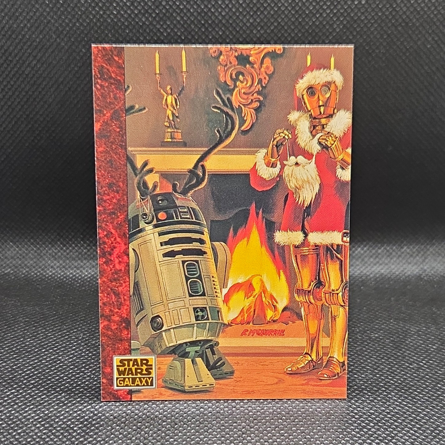 1993 Topps Star Wars Galaxy Base Set #77 Santa Threepio R2-D2 C-3PO