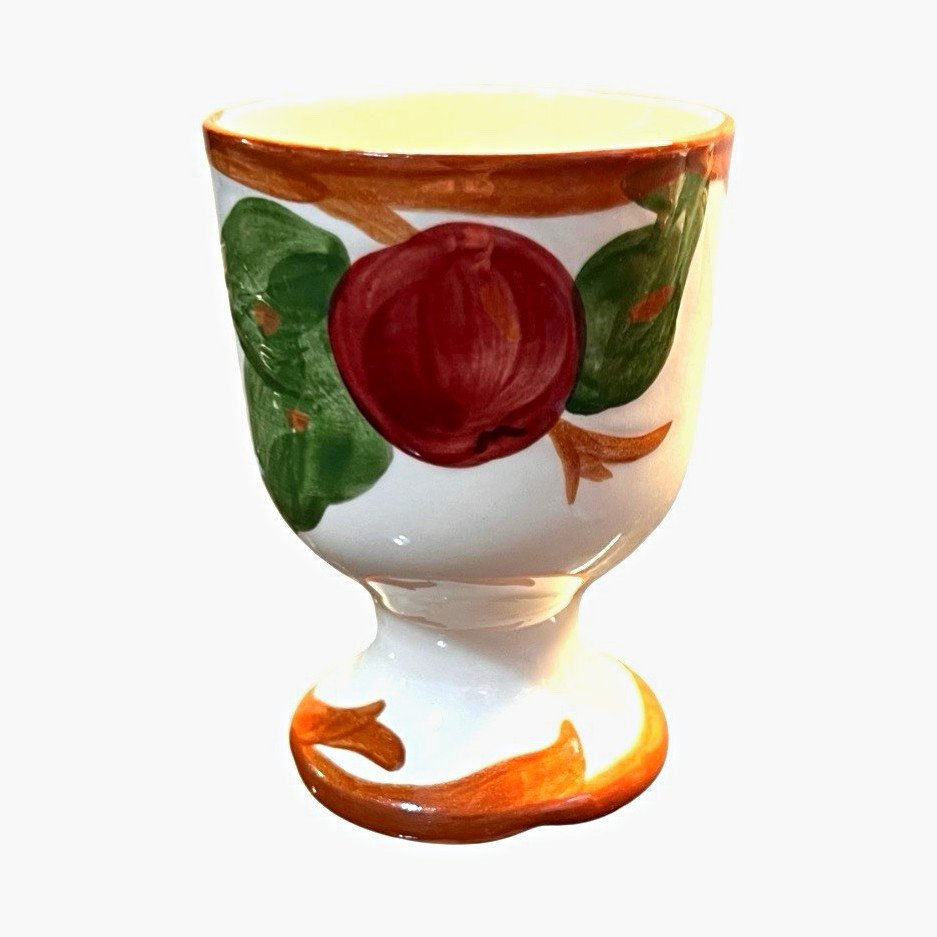 Franciscan Apple California Egg Cup, Fruit Pattern Round Pedestal, 3 in. 1 Cup
