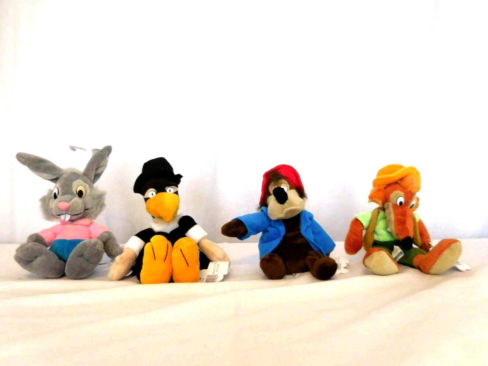 Splash Mountain Set of 4 Brer Bear Rabbit Fox Bean Bag Plush Song Of The South +