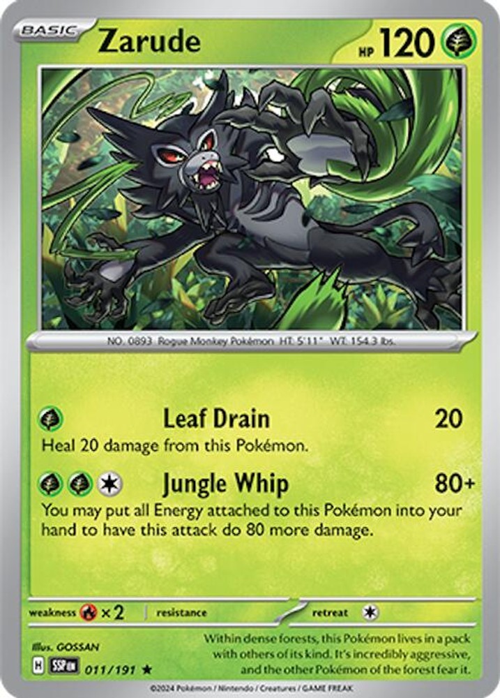 Zarude Holofoil SSP 011/191 R NM
