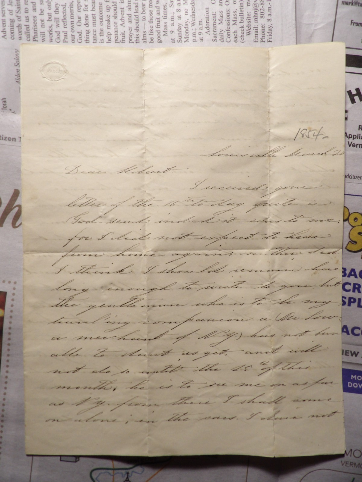 1854 Letter