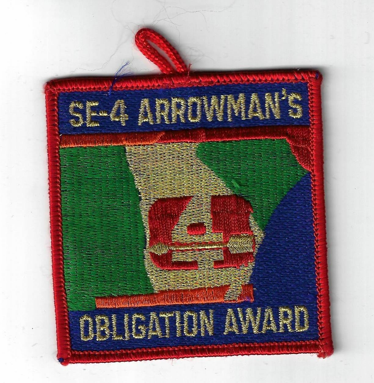 OA SE-4 Arrowman's Obligation Award RED Bdr. [MX-865]