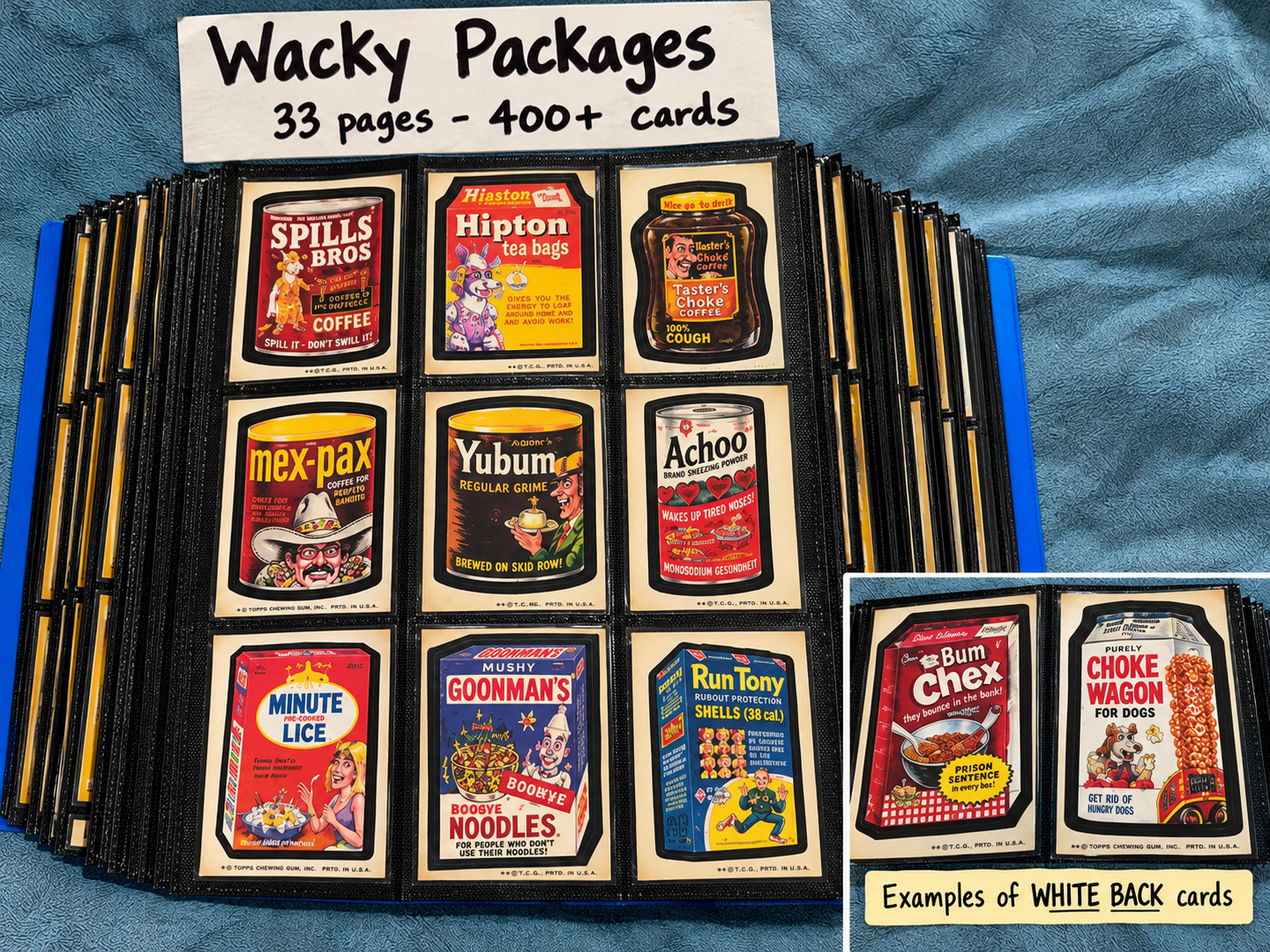 400+ Lot of Vintage Topps Wacky Packages Sticker Card Collection – 1970s Rare