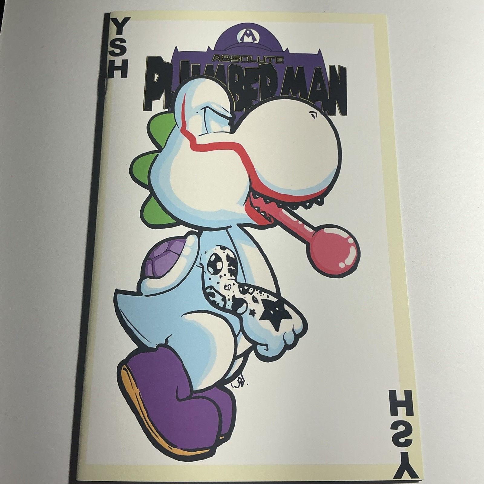 ABSOLUTE YOSHI ( PLUMBER MAN) BATMAN HOMAGE LTD 50 SDCC 2026 Remark Waite Auto