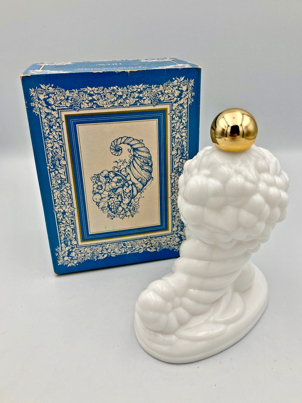 Vintage (1970s) AVON Cornucopia Decanter With Original Box