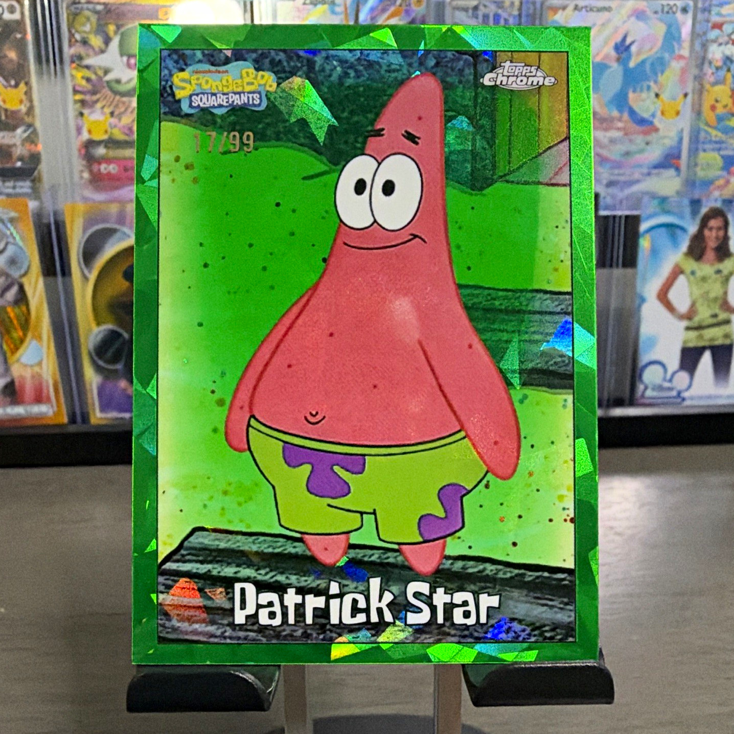 2025 Topps Chrome SpongeBob Patrick Star #24 Green /99