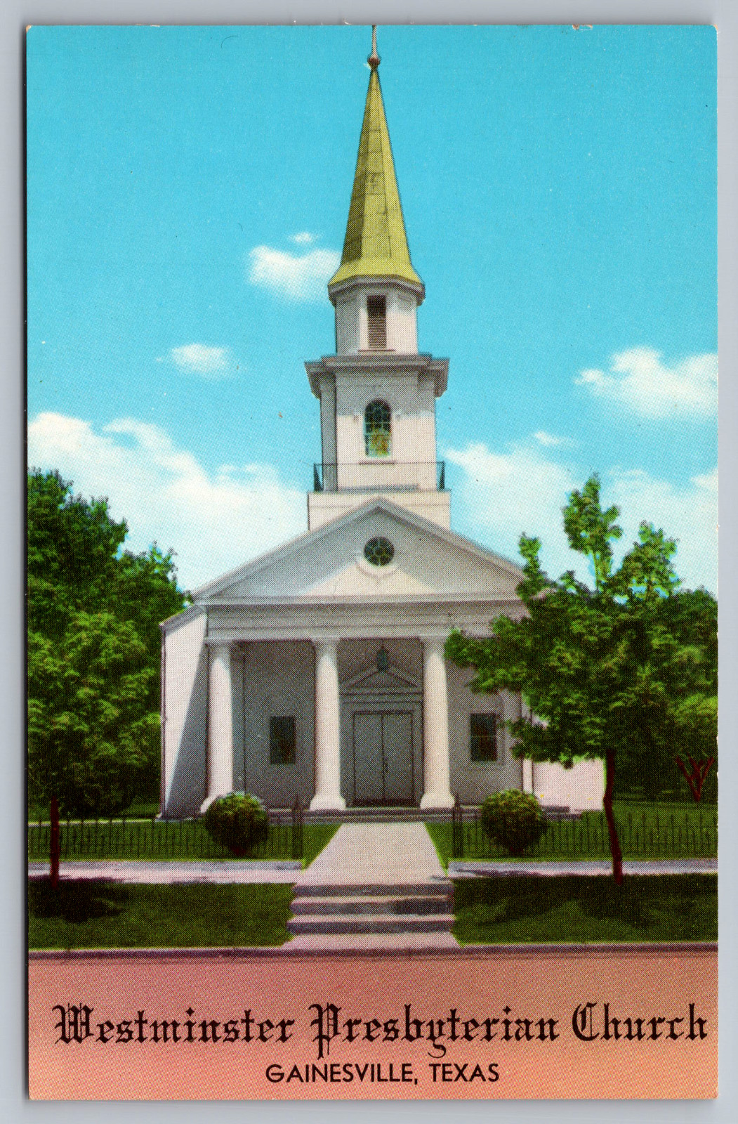 Postcard Westminster Presbyterian Church Gainesville Texas 