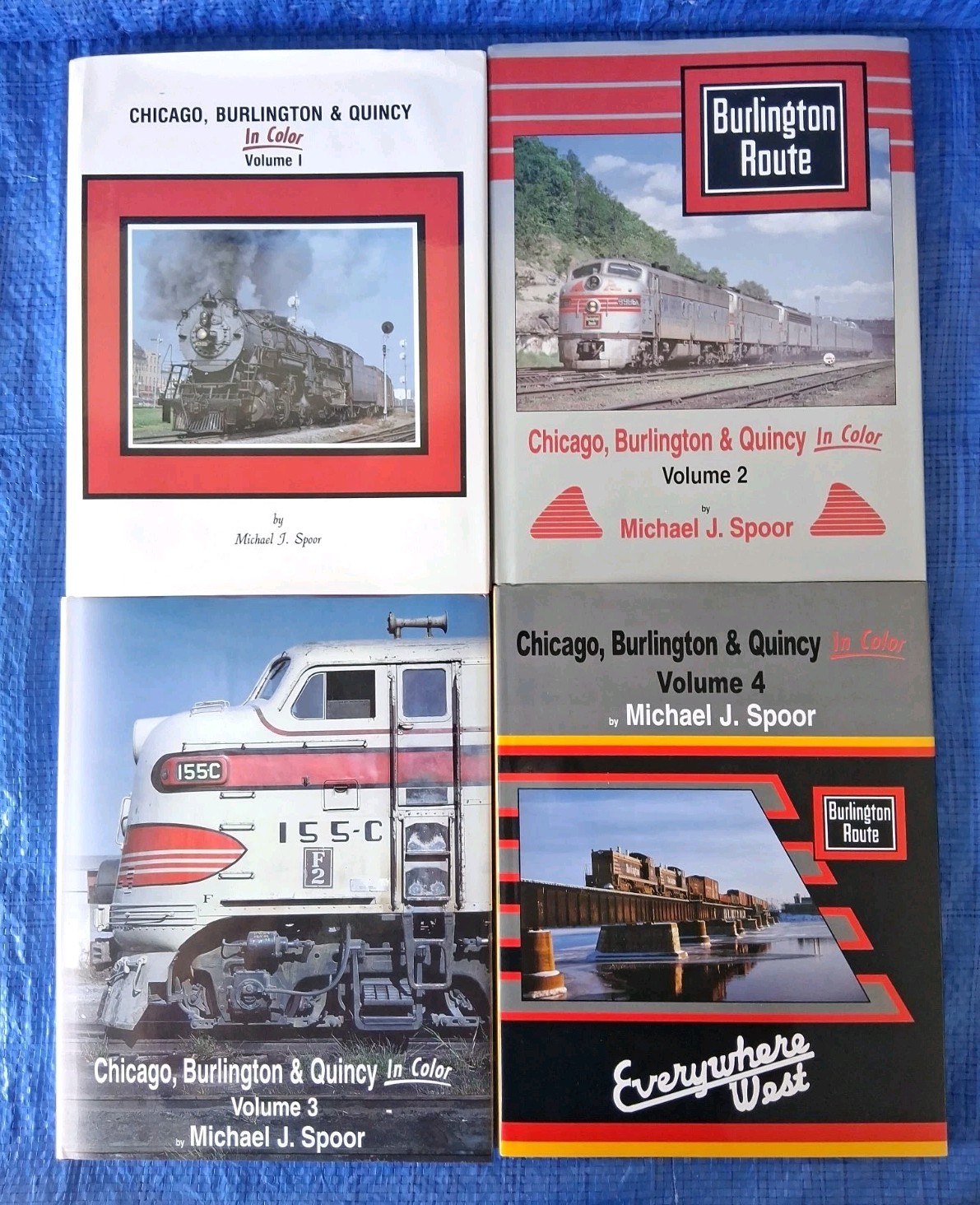 Chicago Burlington & Quincy In Color (Volumes 1-4, Hardcover) CB&Q Michael Spoor