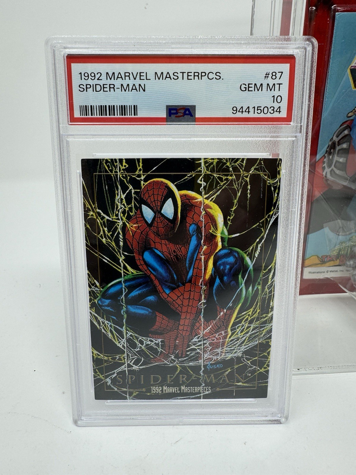 SkyBox 1992 Marvel Masterpieces Spider-Man #87 PSA 10 Gem Mint Trading Card