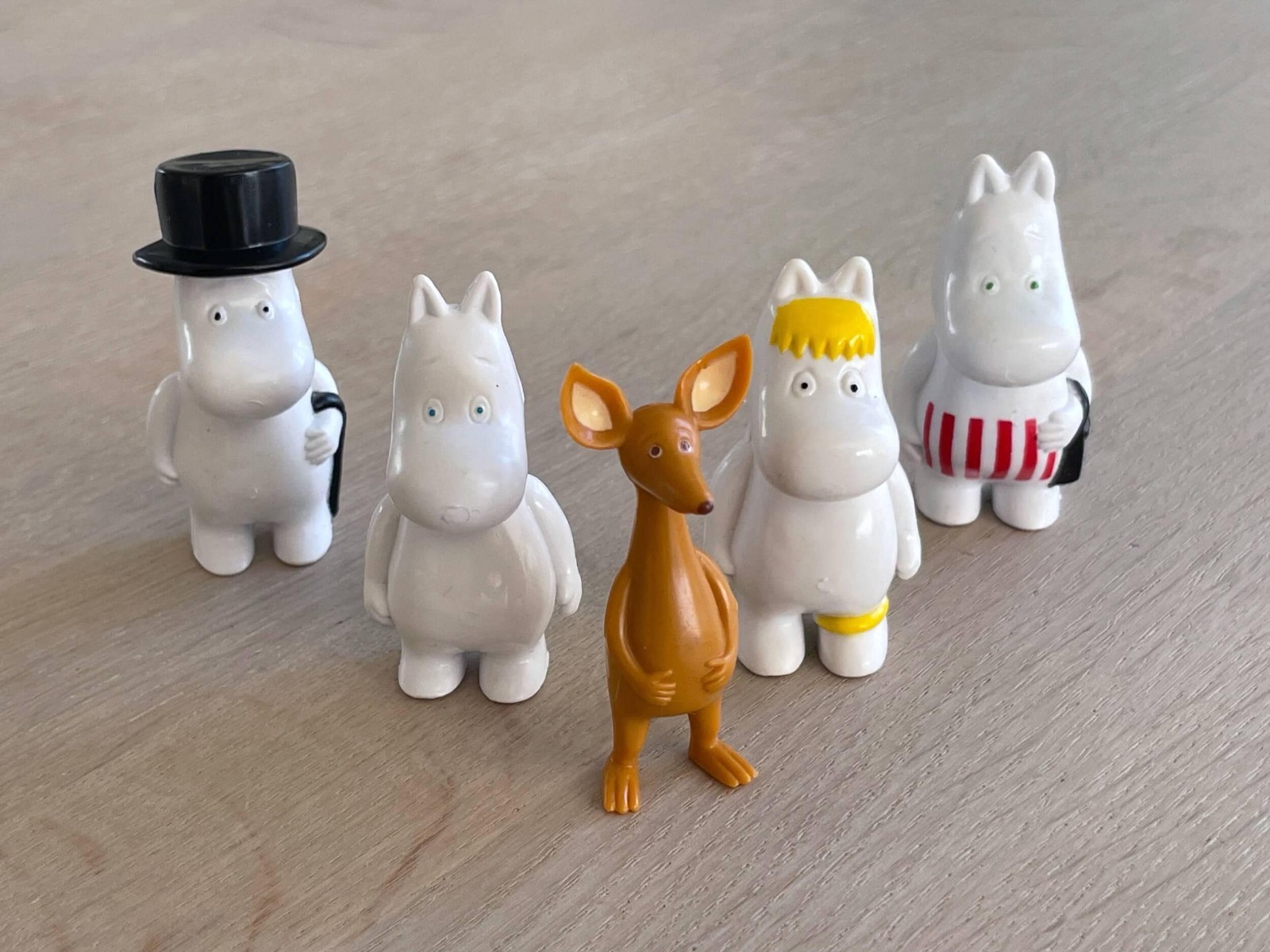 Moomin Figure set, Moomintroll, Snorkmaiden, Moominmamma... Bulls 2000 Finland