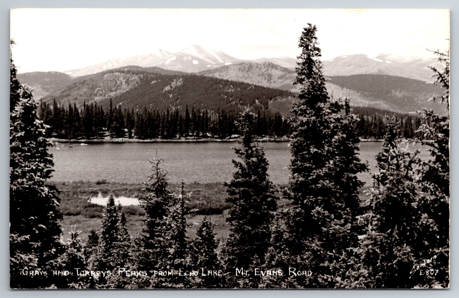 CO, Mt Evans Road, Torrey\'s Peaks, Real Photo, RPPC, Vintage Postcard