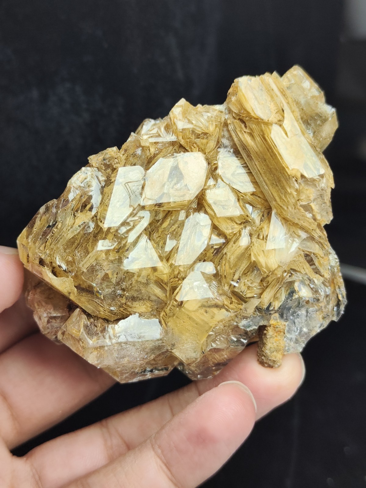 Window/Skeletal Quartz DT Crystal Having Perfect Clay Inclusions.Pak.