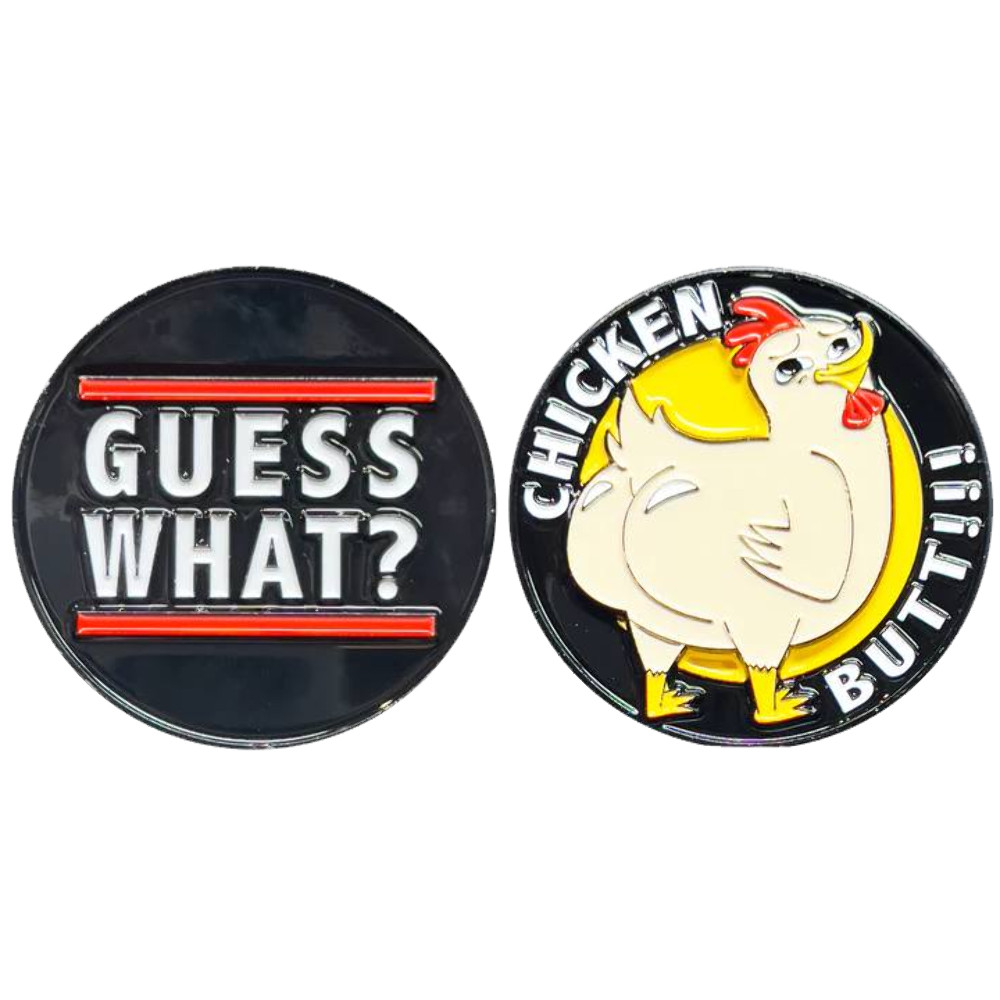 EL15-7 Guess What Chicken Butt Coin Birthday Anniversary Valentines Day Present