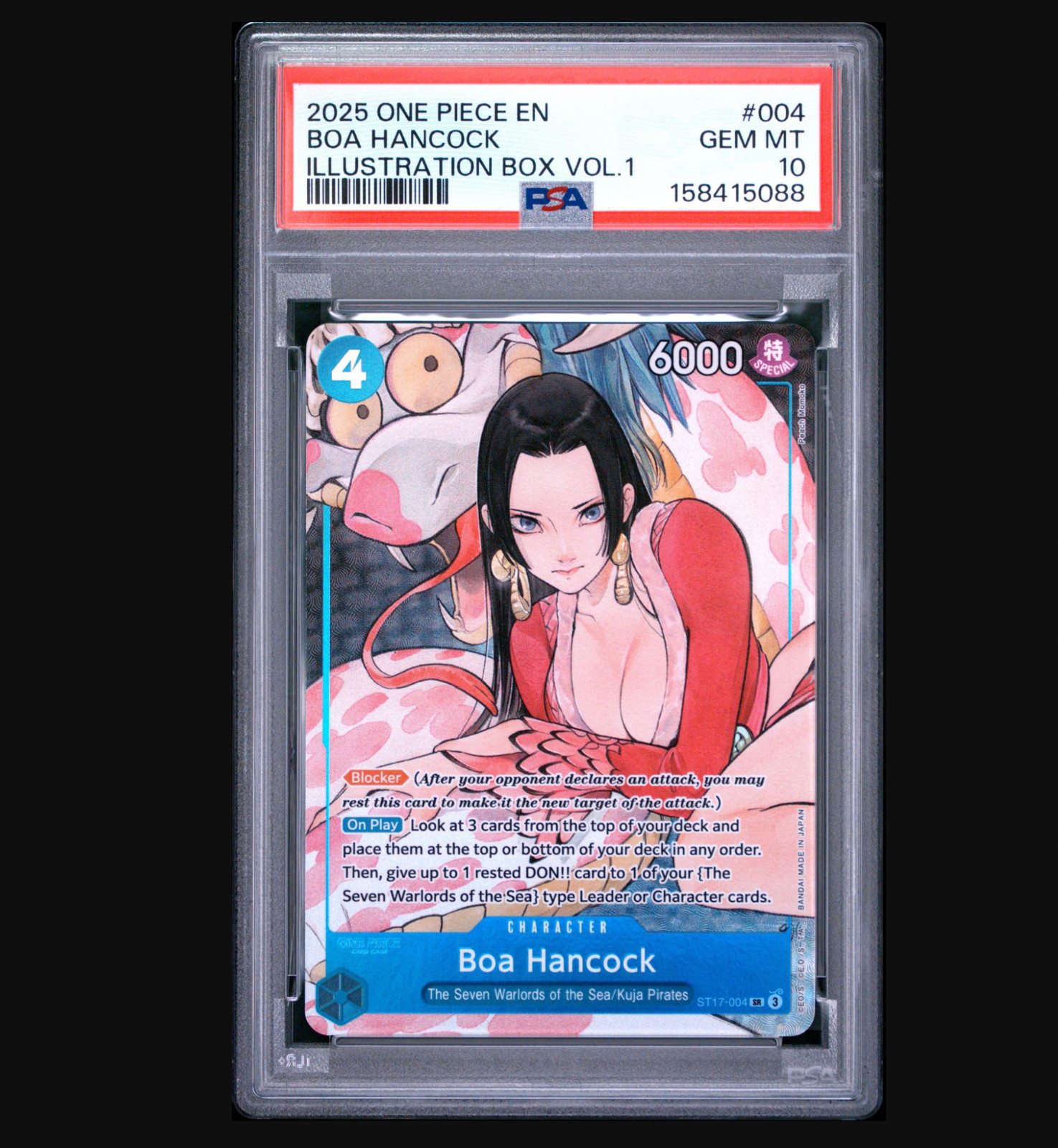 2025 ONE PIECE PROMOS ILLUSTRATION BOX VOL.1 #004 BOA HANCOCK PSA 10