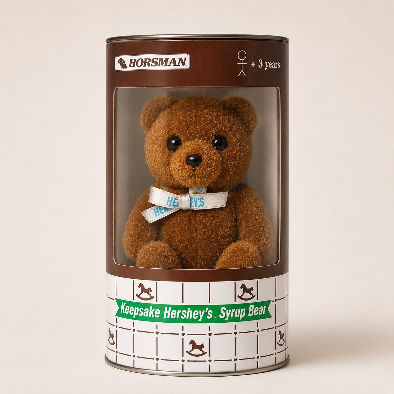 Vintage 1998 Hershey's Syrup Bear Plush Bank in Canister – Horsman Keepsake Toy