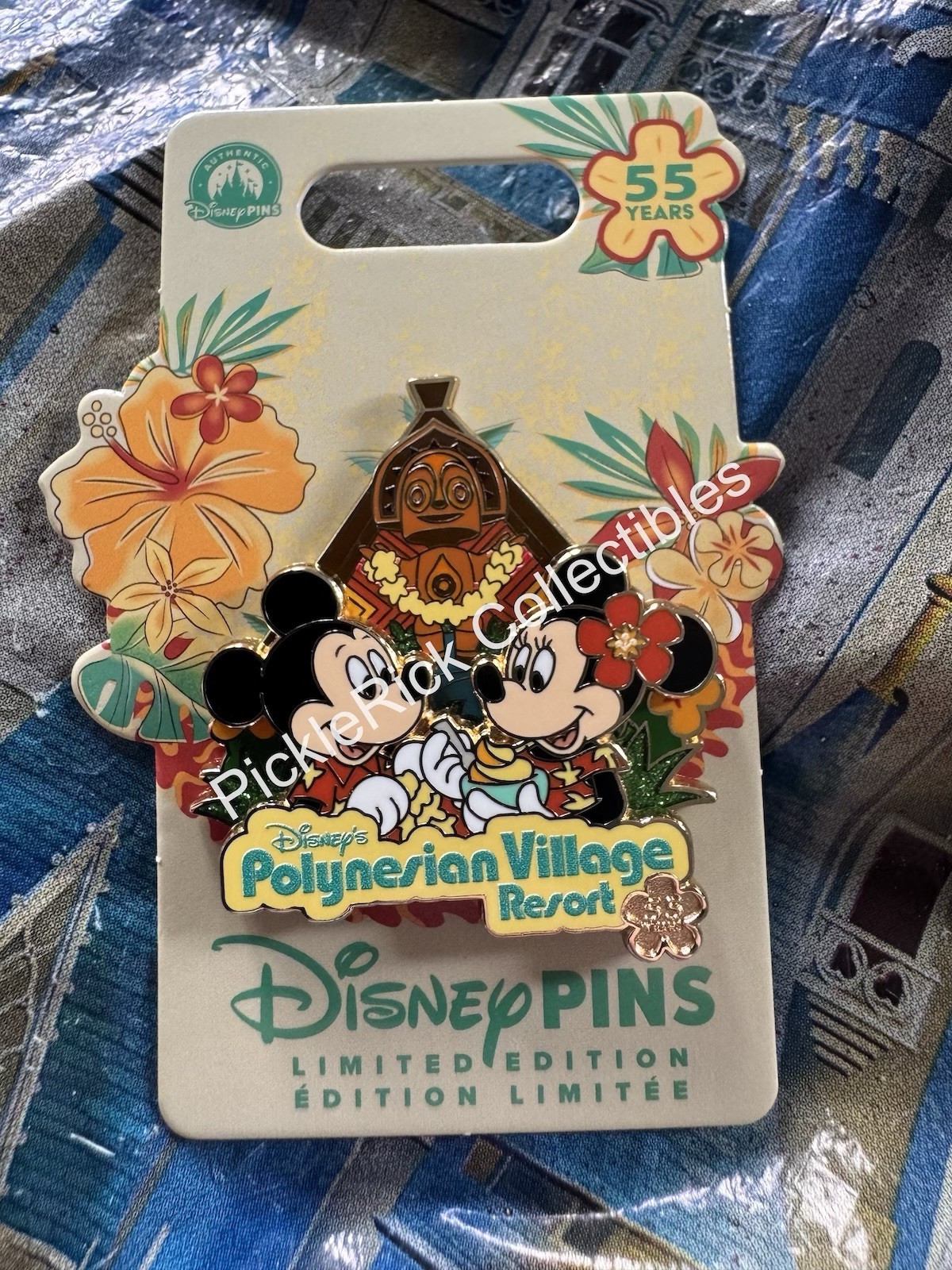 Disney Parks Pin 2026 Polynesian Resort 55th Anniversary Mickey & Minnie LE 2000
