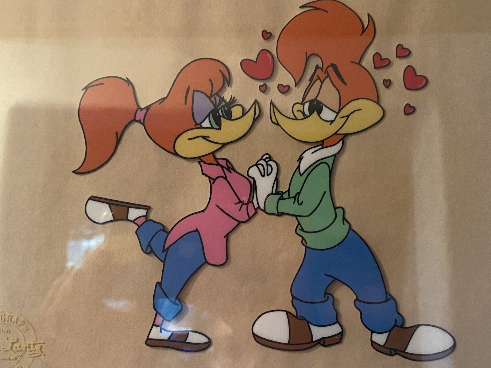 Walter Lantz Woody Woodpecker Lovebirds 1954 Cert Ltd Ed Serigraph Cell Art 1991