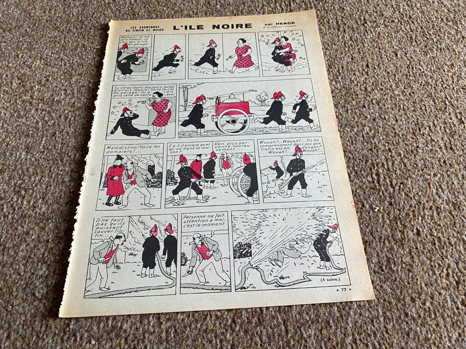 VBK37 1960'S FRENCH LES ADVENTURES DE TINTIN ET MILOU PAR HERGE..