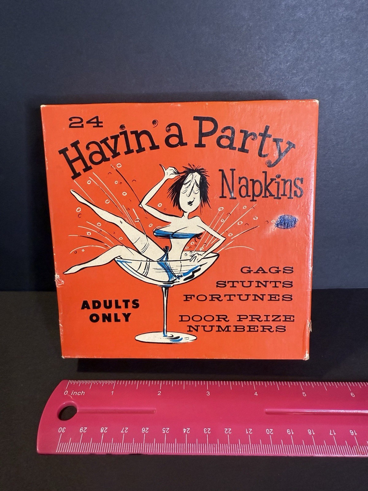 Vintage 1950s Havin’ a Party Adult Napkins Magic Wand Pasadena Box of 24