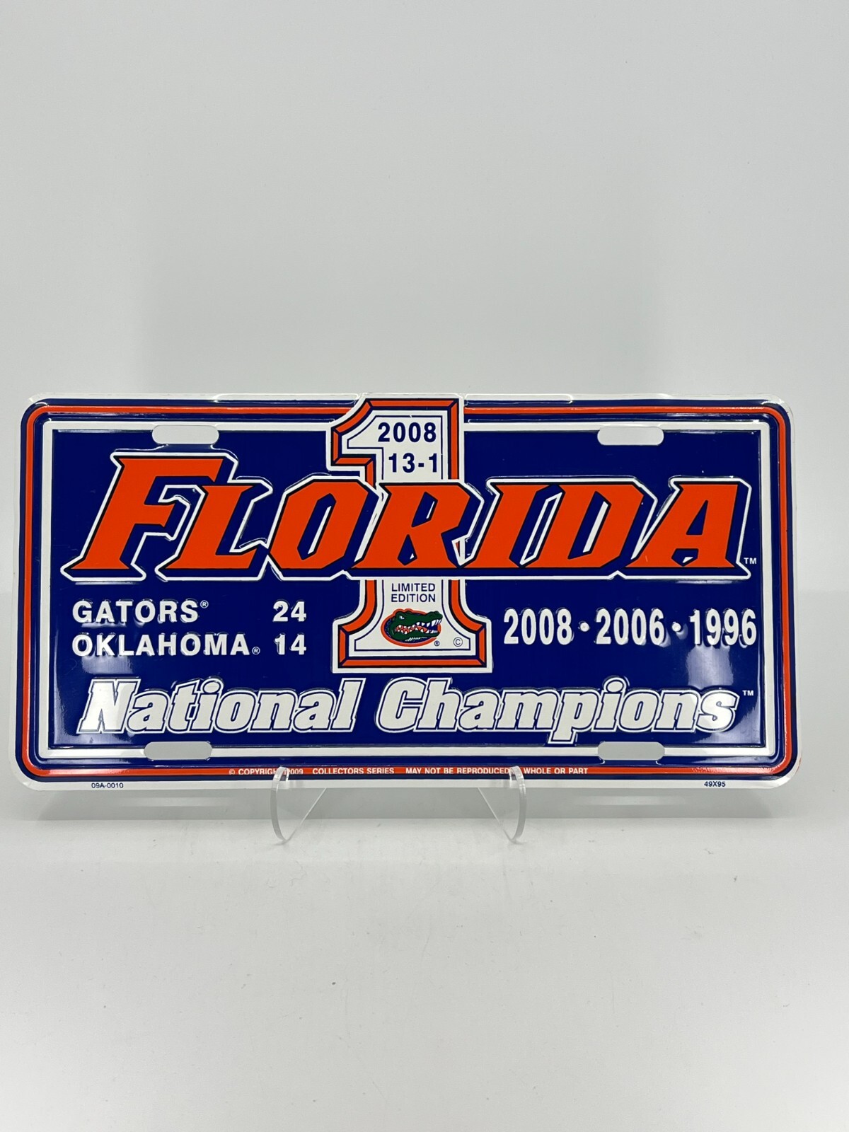 NEW 2008 FLORIDA GATORS Football SEC CHAMPIONS Metal License Plate
