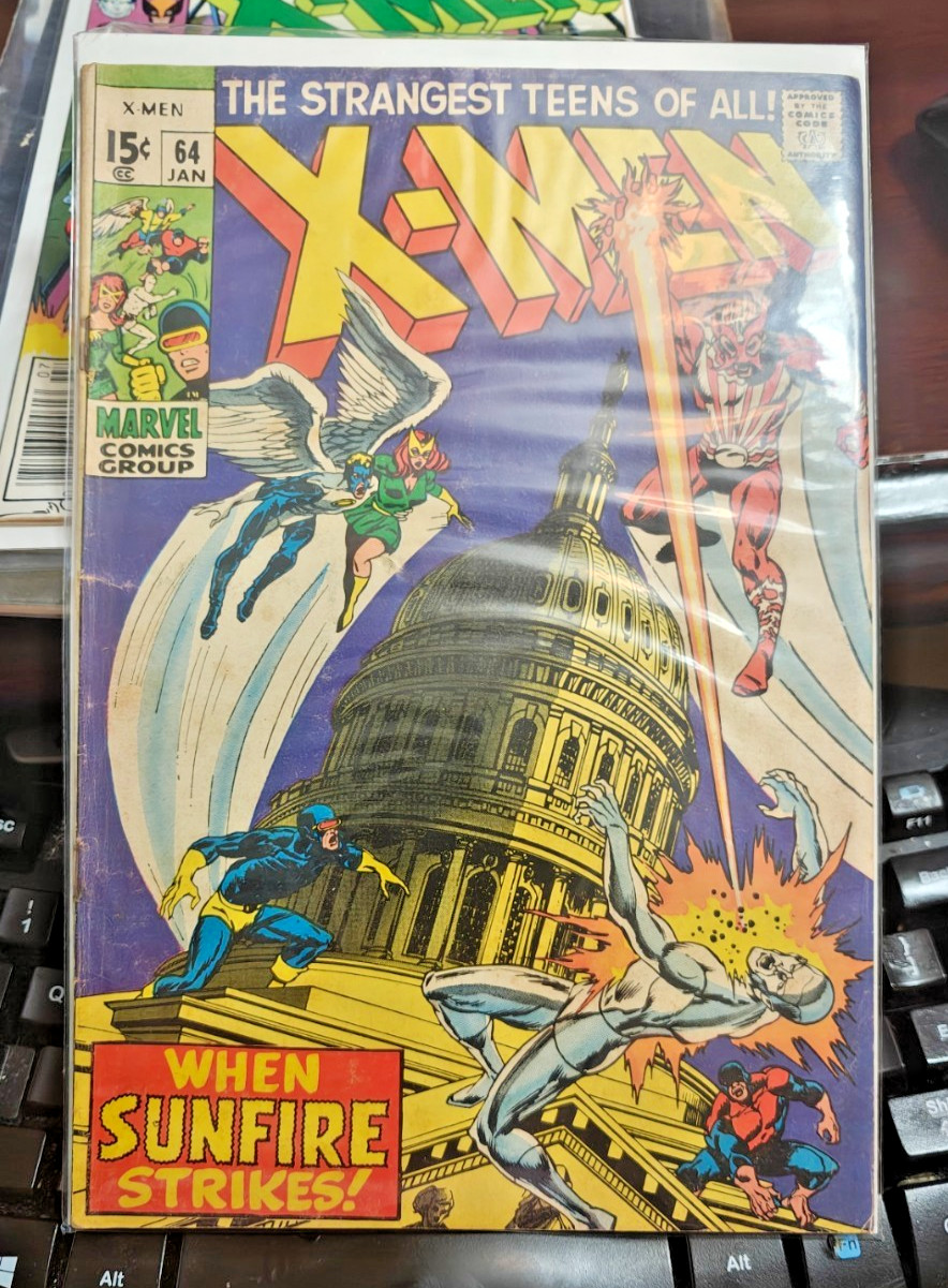 X-Men #64 1970 Marvel 1st Sunfire Key Silver Age 1st Print (FN/FN-VF)