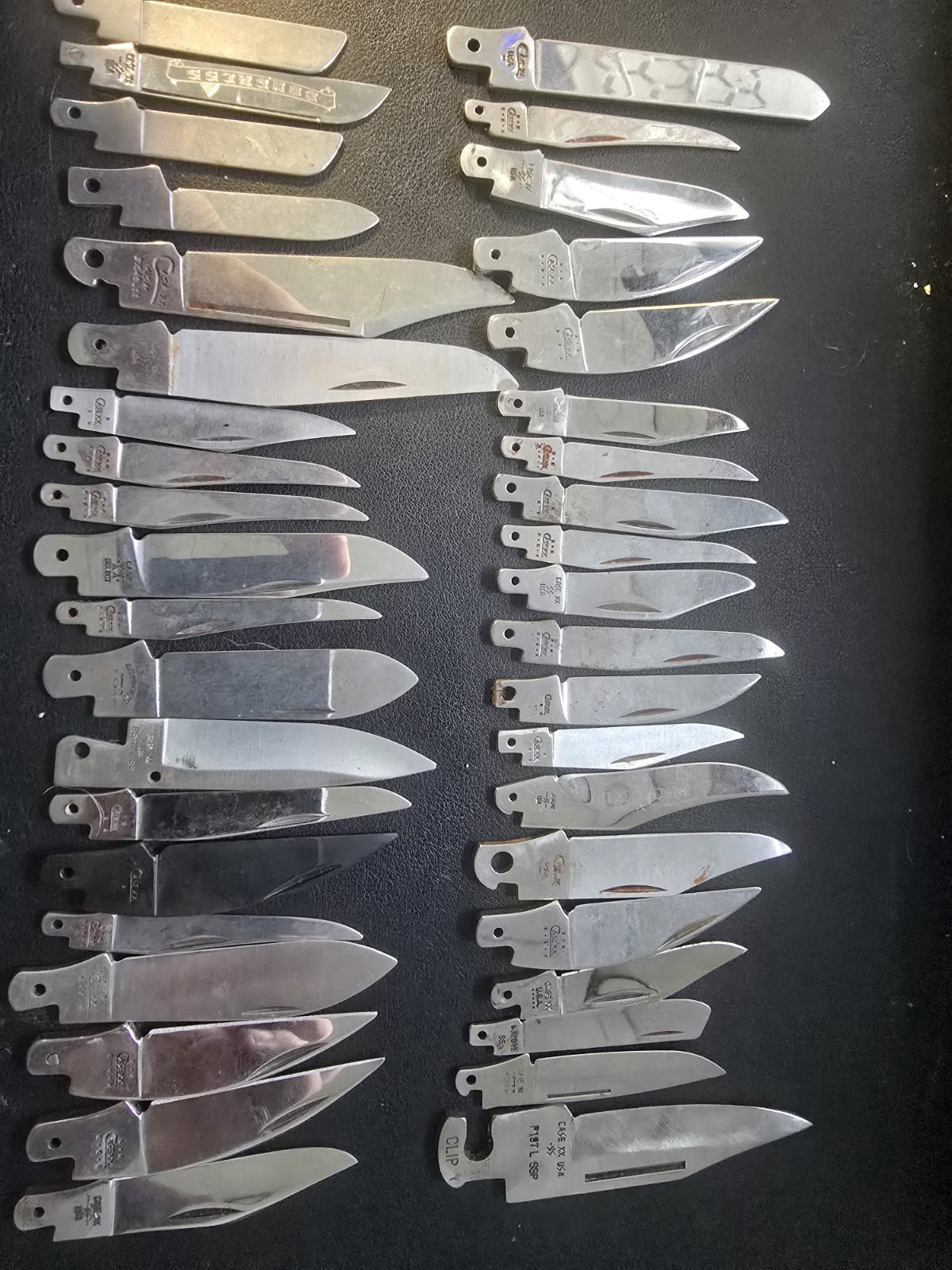 HUGE CASE XX USA Knife Blade Lot 120+ Factory Blades Parts Repair 