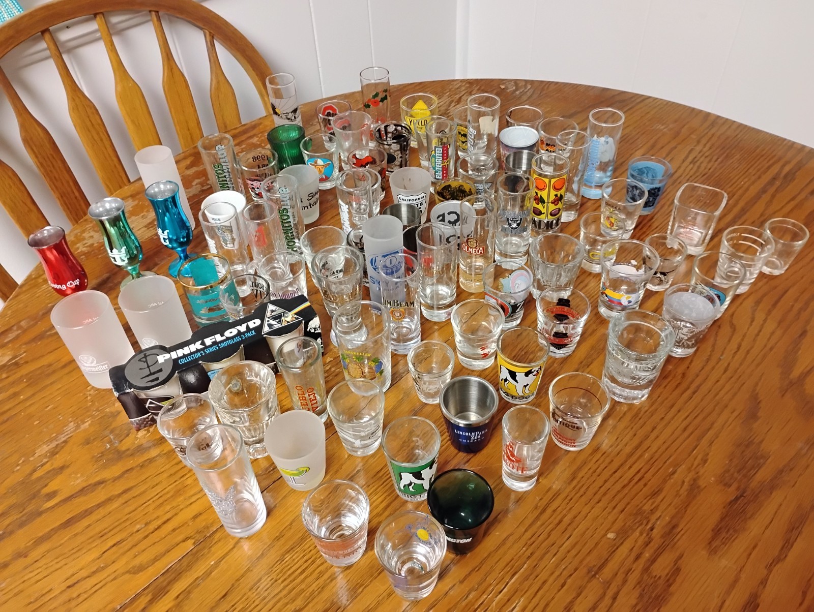 Lot of 217 Vintage Souvenir Shot glasses, SUPER VARIETY