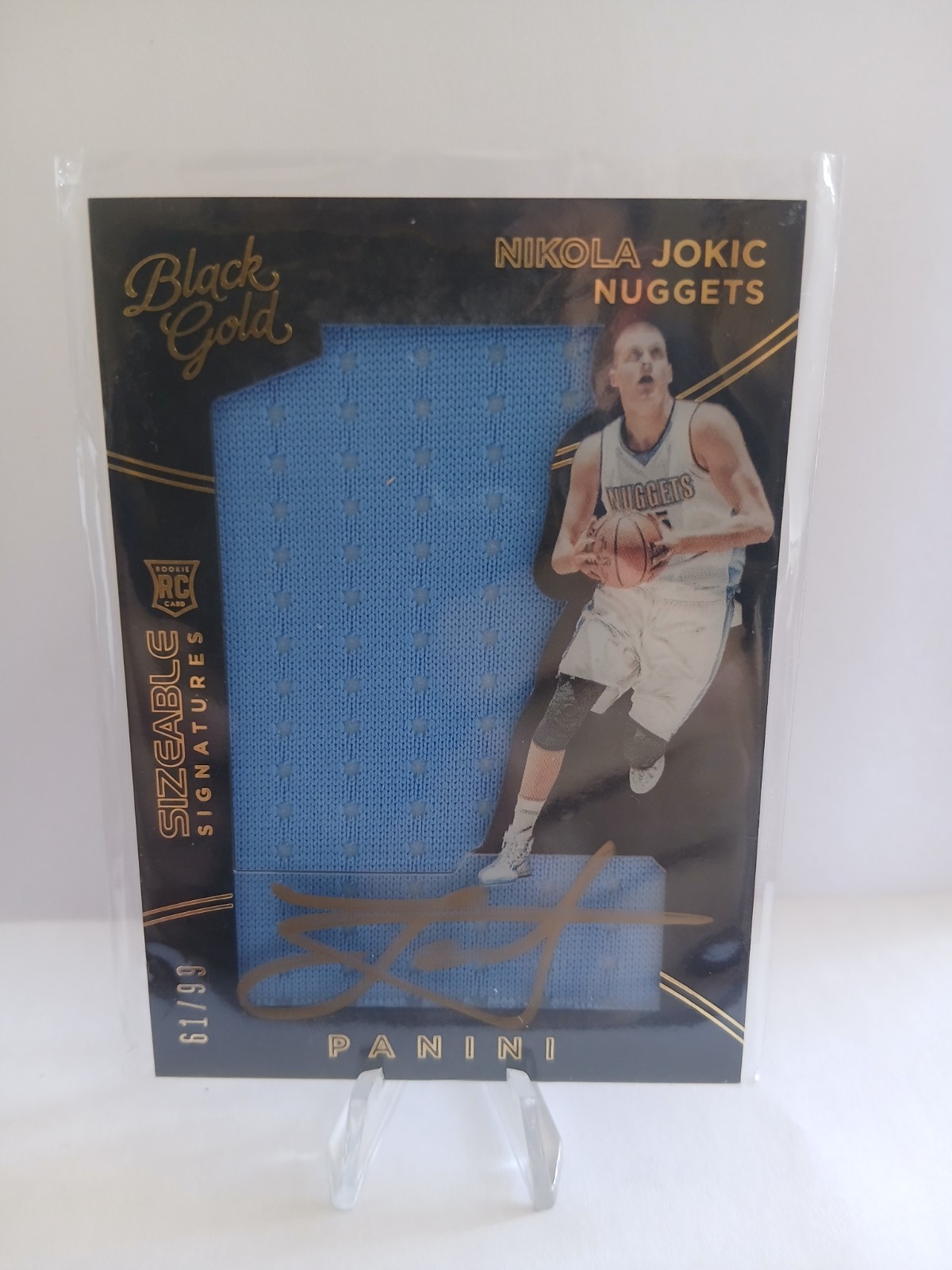 2015-16 PANINI Black Gold Nikola JOKIC Sizeable Signatures RC Auto Patch /99