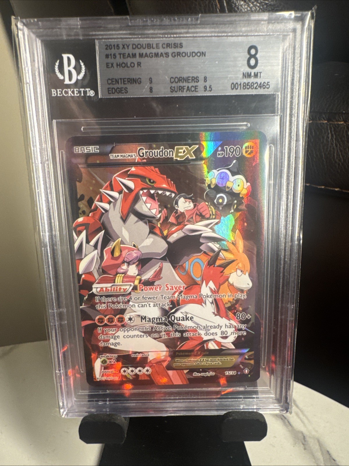 Team Magma\'s Groudon EX 15/34 Double Crisis Holo