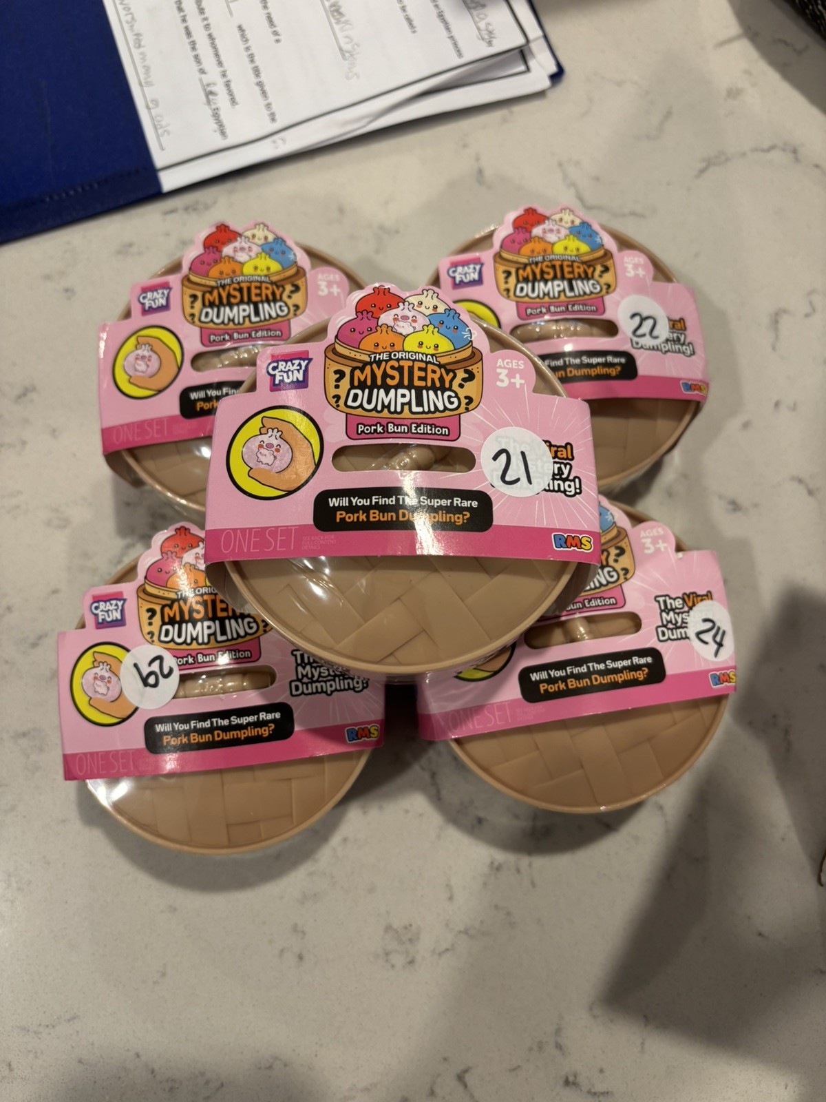 New RMS Crazy Fun Pork Bun Mystery Dumpling 2026 Lot Of 5 Squishy Toy Five Below