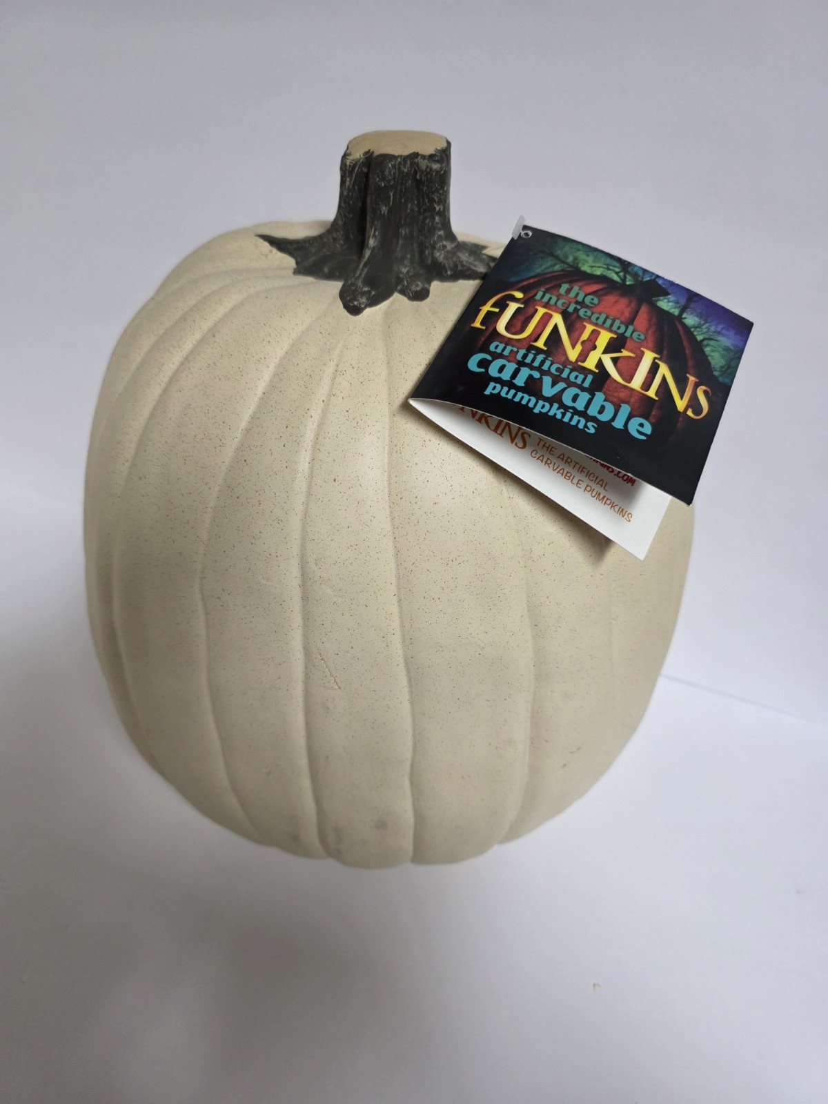 Funkins Carvable Pumpkin Halloween 14” Hobby Lobby 2014 Artificial Pumpkin White