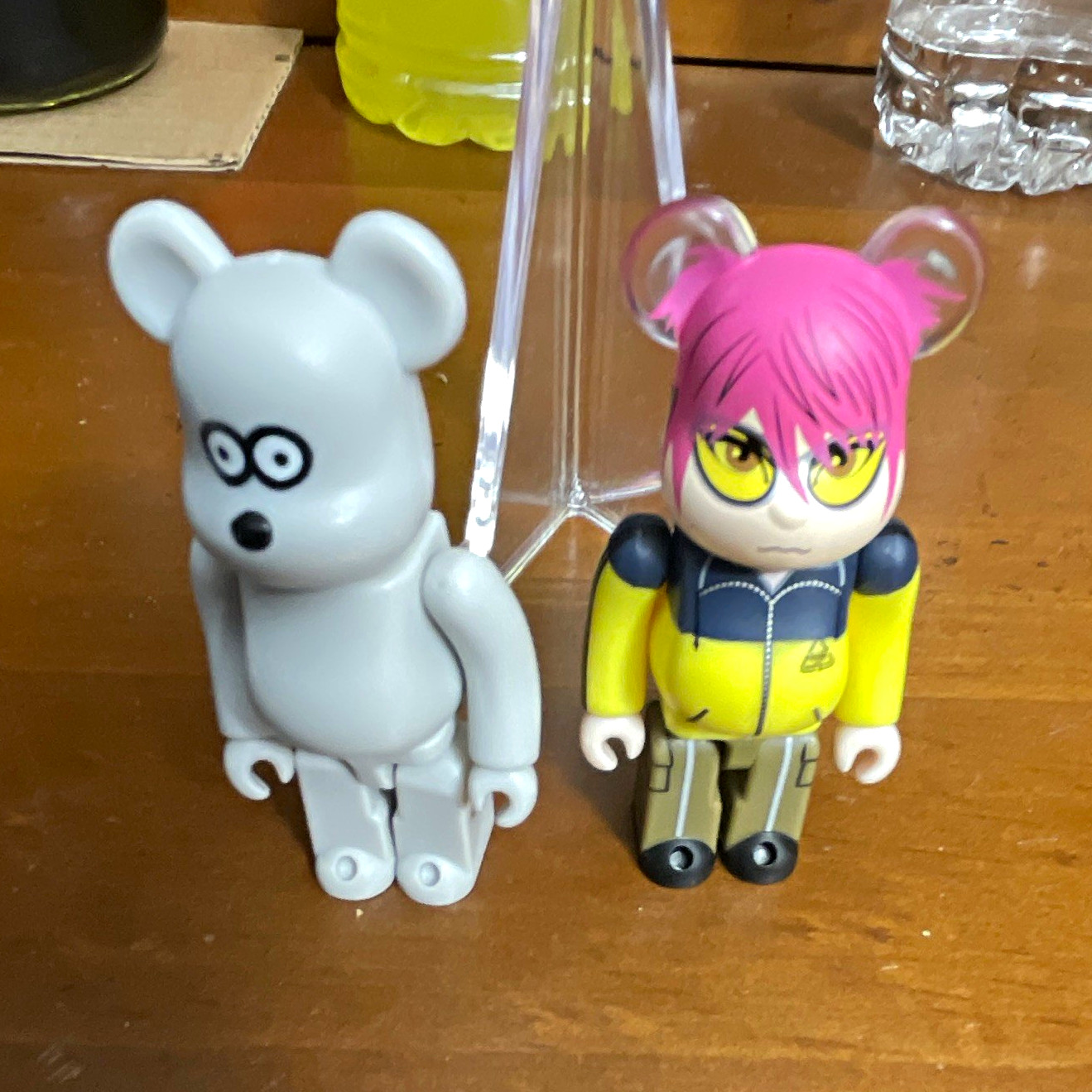 Medicom Toy Bearbrick Style Plastic Figure Andy the Mouse Set of 2 Multicolor